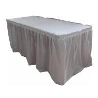 China Plastic Ruffled Table Skirt For Wedding / Conference / Corporate Events on sale