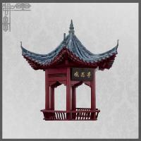 China Asian Style Handmade Chinese Clay Roof Tiles Grey Unglazed Wooden Gazebo on sale