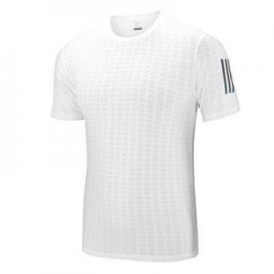 Laser Perforated 97%Polyester Men'S Athletic Clothing Round Neck Collar Shirt