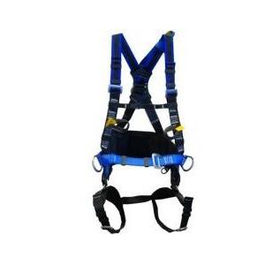 Blue Multi Point Full Body Safety Harness , Climbing Body Harness With Rescue Strap