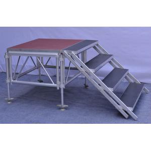 China Anti - Slip Square Aluminum Folding Stage , Smart Mobile Outdoor Stage Platform supplier