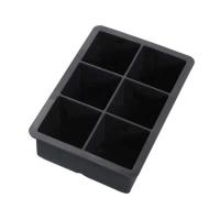 China Ice tray food grade silicone ice tray mold silicone 6 grid ice cube mold 6 grid silicone ice tray on sale