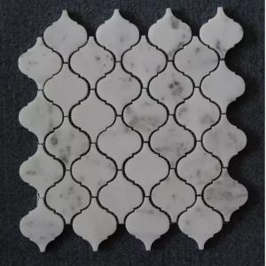 China Lantern White Marble Mosaic Tile Suit Indoor Wall Decoration 305 X 305mm Size supplier