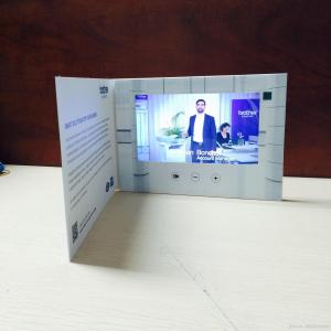 China HD ビデオ スクリーン、デジタル挨拶状が付いている 1024 x 600 LCD のビデオ パンフレット supplier