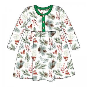 Girls Christmas Clothing Long Sleeve Baby Girl A Dress Infant Winter Clothes New Year