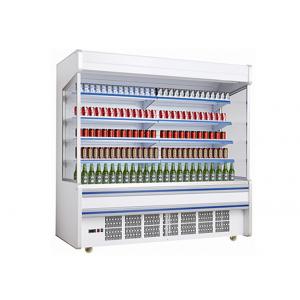 China 2.5m Plug In System Commercial Open Refrigerator 4 Layers For Merchandiser Display supplier