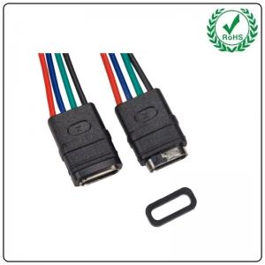 Threaded Panel Mount USB Type C Female Connector Cable Assembly