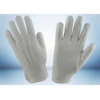China Single Elastic Line Mens White Cotton Gloves Breathable For Laboratory Workers on sale