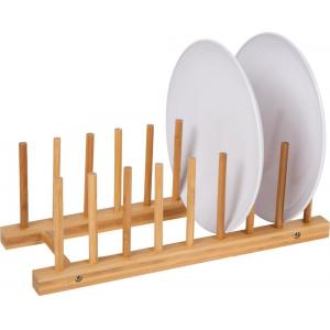 China Factory direct sell bamboo plate drying rack wood dish racks kitchen supplier