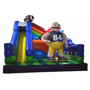China Inflatable Fun City American Football / Soccer Sport Games Bounce House With Slide supplier