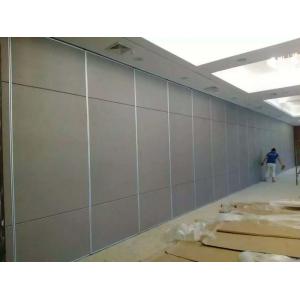 Sound Proof Conference Room Partitions , Finished Fabric Decorative Wooden Sliding Folding Walls