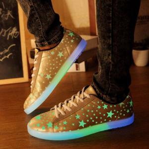 China Fluorescent Glow Adult Light Up Shoes , App Control Led Sole Shoes Breathable supplier