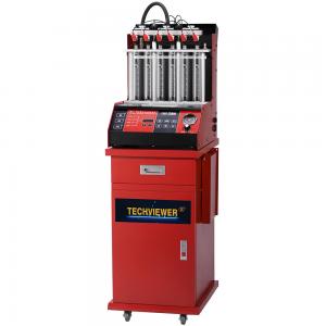 China 6 Injectors Fuel Injector Tester & Cleaner With Built - In Ultrasonic Bath supplier