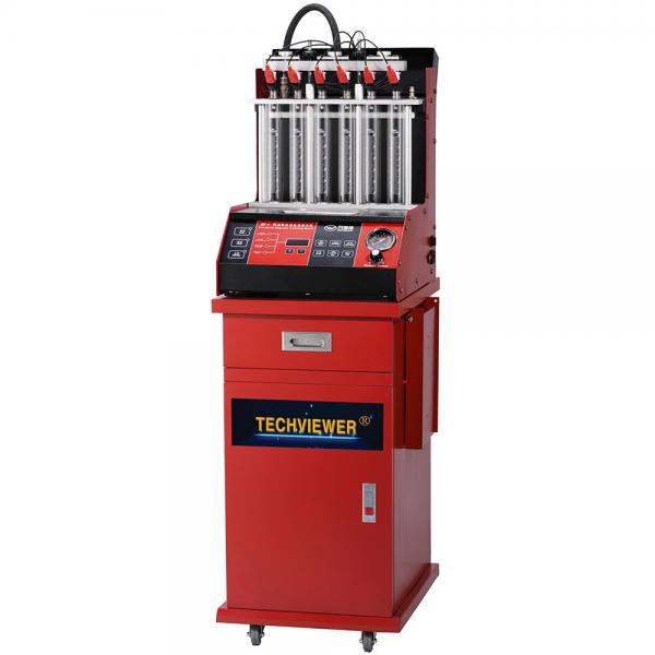 6 Injectors Fuel Injector Tester & Cleaner With Built - In Ultrasonic Bath