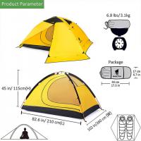 China 200 X 150mm 2 People Outdoor Camping Tent Double Layer 4 Season Mountaineering Tents on sale
