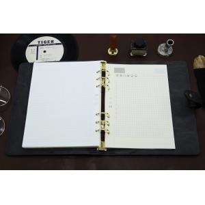 A5  Pu leather cover gold ring binder snap fastener organizer