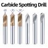 TiN Coating CNC Spot Drill Bits Diameter 4 6 8 10mm For Stainless Steel Aluminum