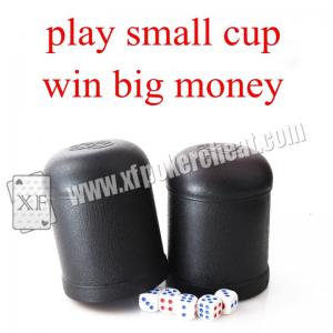 Black Plastic Electronic Dice Cup Cheating Device For Dice Games