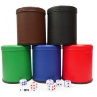 China Leather Dice Cup With Mini Camera / Casino Magic Dice Inside See Through The Dice By Video Phone on sale