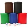 Leather Dice Cup With Mini Camera / Casino Magic Dice Inside See Through The