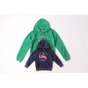 100% Polyester Children's Winter Clothes Green Blue Kids Hoodies With Strings