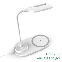 15W Fast Wireless Charger Qi Charging Station LED Adjustable Table Lamp For Samsung S20/S10/Note10  iPhone 13 14