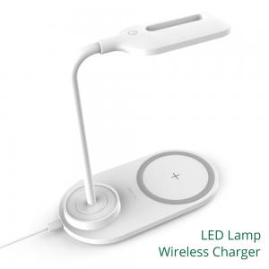 15W Fast Wireless Charger Qi Charging Station LED Adjustable Table Lamp For Samsung S20