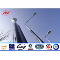 China 10m Conical Tapered Parking Lot Light Pole , Square Exterior Light Poles on sale