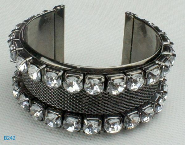 Unisex Gunmetal Color Murano Stainless Steel Jewelry Metal Bangles 72g for Party