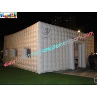 China White Cube Inflatable Party Tent , Inflatable Buildings For Exhibition on sale