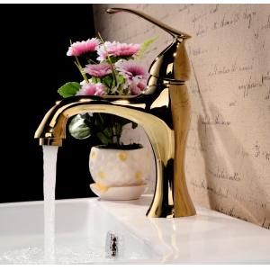 China Modern single lever polished brass bathroom faucet bath taps supplier