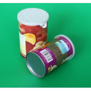 China Environmental Dry Fruits / Chips Paper Composite Cans , Aluminium Foil Cover supplier