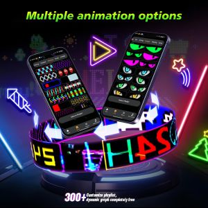 China Scrolling Huge Bright Advertising LED Signs, 13.7''x3.93'' Flexible Custom USB 5V Bluetooth APP Control Text Pattern Animation Programmble LED Sign for Car Store Home Office Bar Hotel and school wholesale