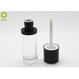 China Round Plastic Lip Gloss Tube / Empty Foundation Containers With Brush Capacity 20ml supplier