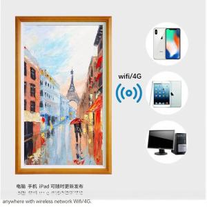 UHD 4K 43"inch wood frame LCD Video player TV WIFI Android advertising signage display totem for commercial exhibition home shop