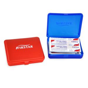 China Mini Pocket Organizer First Aid Kit Storage Box Label Small el 10.5x9.3x3cm azul rojo supplier