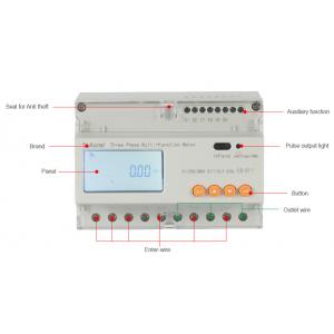 China Class 0.5 80A Three Phase Four Wire Din Rail Energy Meter  3200 imp/kWH supplier