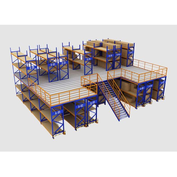 Q235B Or Q345B Steel Mezzanine Platform Racking Systems Single Layer Multi Layer