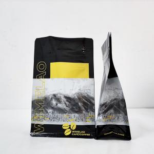 Custom Resealable Mylar ziplockk Food Storage Coffee Bean Pouch Bag Packaging With easy tear notch