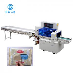 China Stainless Steel 304 Flow Packaging Machine with 3 Side Seal Garbage Bags Packing 450XD supplier