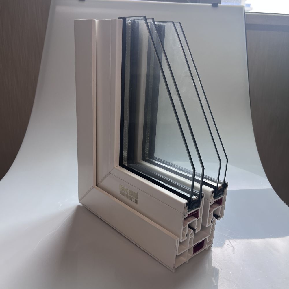 Gkbm Upvc Sliding Window Profiles Four Chambers Heat Insulation For