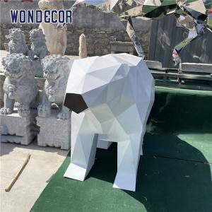 Outdoor Forged Sculpture Stainless Steel Geometry Polar Bear