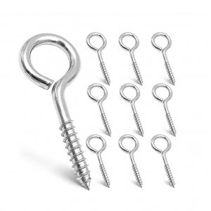 China Stainless Steel Eye Screws for Wood OEM Production Authorized by 2.5 Inches supplier