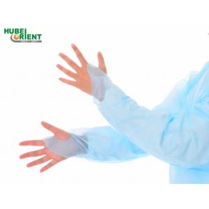China Polythene Disposable CPE Protective Gown For Particle Prevention supplier
