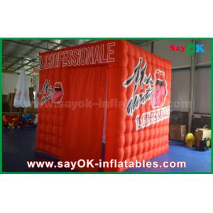 Inflatable Party Tent Custom Red Event Decoration Inflatable Lighting Photo Booth Tent For Rental