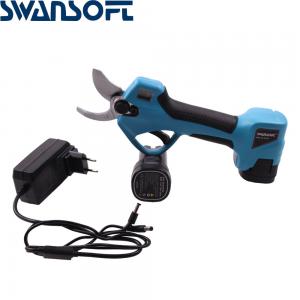 China Swansoft LED Display Li-ion battery powered cordless electric pruning operated tree prunner cutting scissors pruner supplier