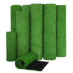 China SGS Dark Green High Density green grass floor mat Artificial 4*25m PE PP supplier