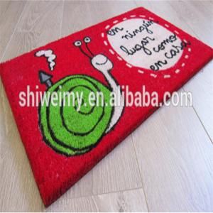 Hot sales coconut natural fiber printed door mat