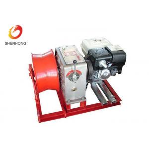 Gasoline Engine Gas Powered Winch , Take Up Machine Cable Pulling Winch