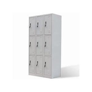 China Iron Staff 9 Door Office Furniture Kd Metal Locker Storage Cabinet 1.2mm supplier